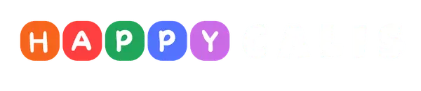 Logotipo Happy Calis em branco